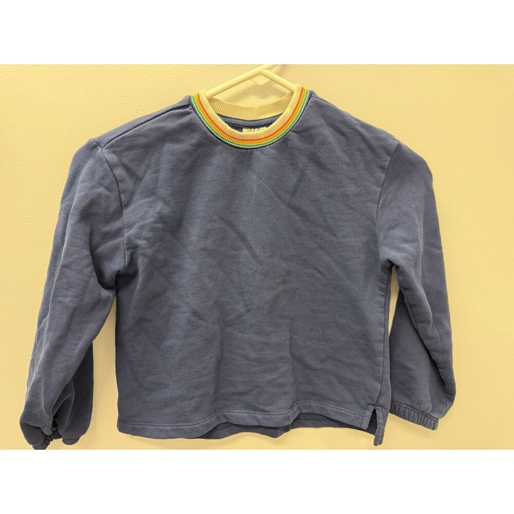 Hanna Andersson Sweatshirt With Rainbow Collar Size 6-7
